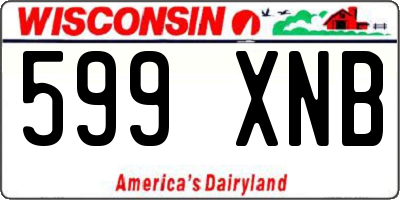 WI license plate 599XNB