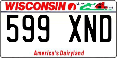 WI license plate 599XND