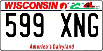 WI license plate 599XNG