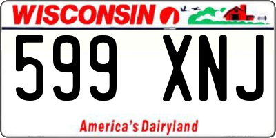 WI license plate 599XNJ