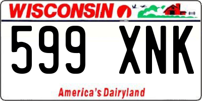 WI license plate 599XNK