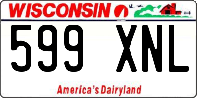 WI license plate 599XNL