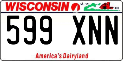 WI license plate 599XNN