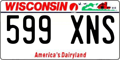 WI license plate 599XNS