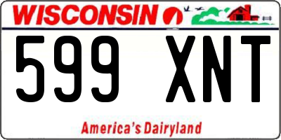 WI license plate 599XNT