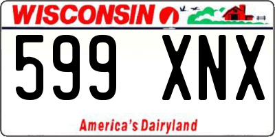 WI license plate 599XNX