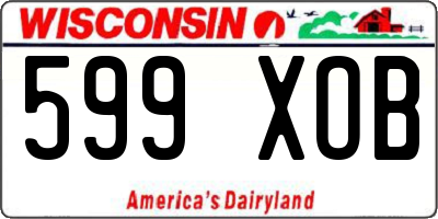 WI license plate 599XOB