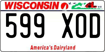 WI license plate 599XOD