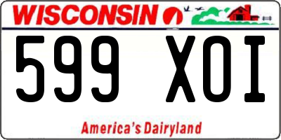 WI license plate 599XOI