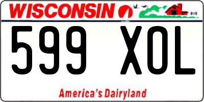 WI license plate 599XOL