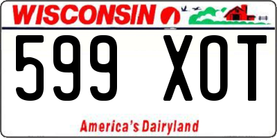 WI license plate 599XOT