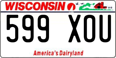 WI license plate 599XOU