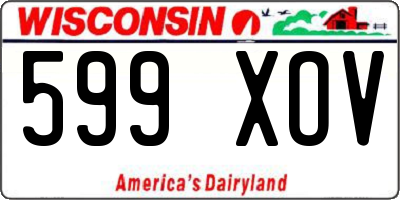 WI license plate 599XOV