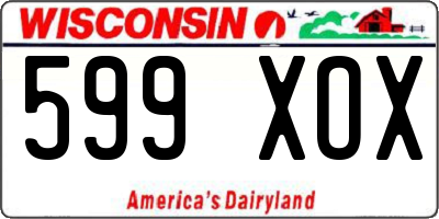 WI license plate 599XOX