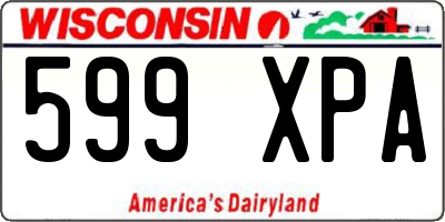 WI license plate 599XPA