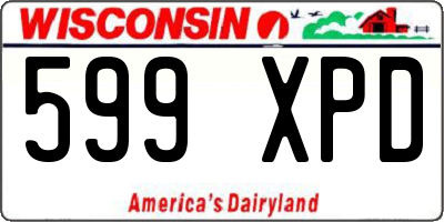 WI license plate 599XPD