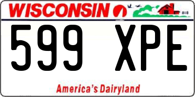 WI license plate 599XPE