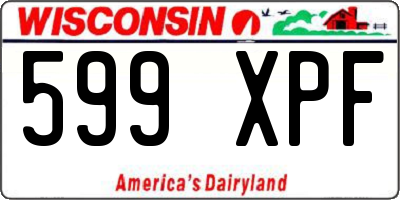 WI license plate 599XPF