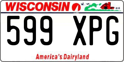 WI license plate 599XPG