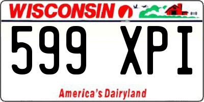 WI license plate 599XPI