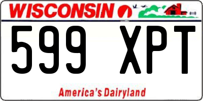 WI license plate 599XPT