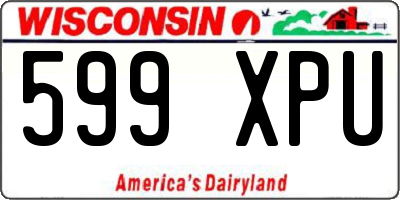 WI license plate 599XPU