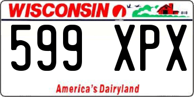 WI license plate 599XPX