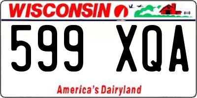 WI license plate 599XQA