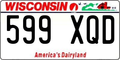 WI license plate 599XQD