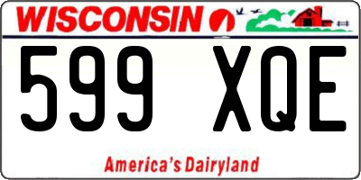 WI license plate 599XQE