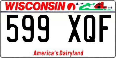 WI license plate 599XQF