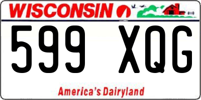 WI license plate 599XQG