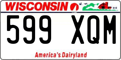 WI license plate 599XQM