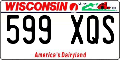 WI license plate 599XQS