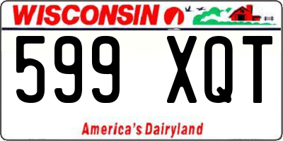 WI license plate 599XQT