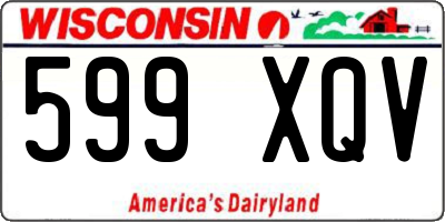 WI license plate 599XQV