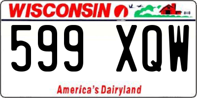 WI license plate 599XQW