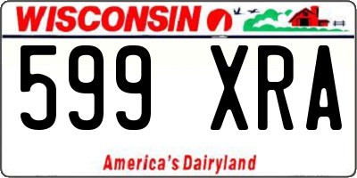WI license plate 599XRA