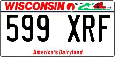 WI license plate 599XRF