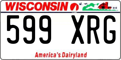 WI license plate 599XRG