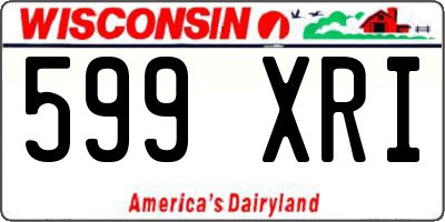 WI license plate 599XRI