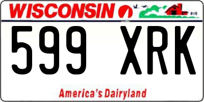 WI license plate 599XRK