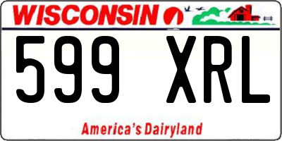 WI license plate 599XRL
