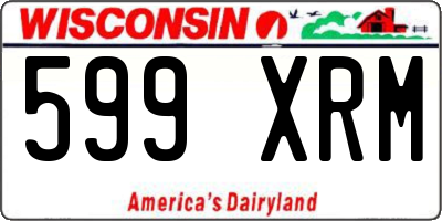 WI license plate 599XRM