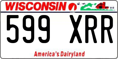 WI license plate 599XRR
