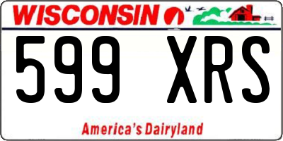 WI license plate 599XRS