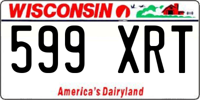 WI license plate 599XRT
