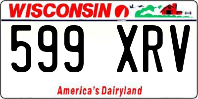 WI license plate 599XRV