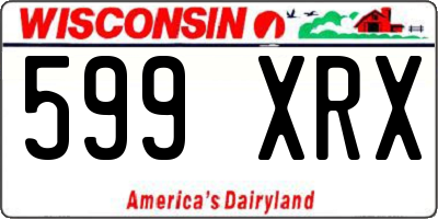 WI license plate 599XRX