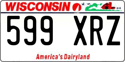 WI license plate 599XRZ